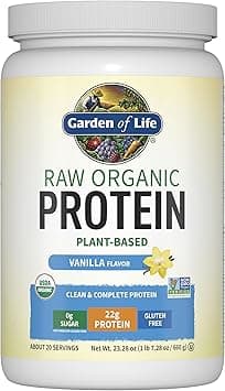 Garden of Life Raw Organic Protein Vanilla Powder, 20 Servings - Certified Vegan, Gluten Free, Organic, Non-Gmo, Plant Based Sugar Free Protein Shake With Probiotics & Enzymes, 4G Bcaas, 22G Protein on Amazon.ae - Price Tracker