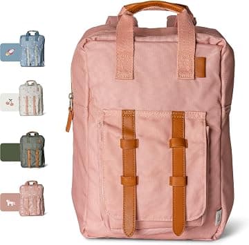 Kids School Backpack Easy to Carry & Durable, 5-8 years, Made of Sustainable Materials, Spacious, Perfect for Nurseries and Travel, Classic Blush Pink Print on Amazon.ae - Price Tracker
