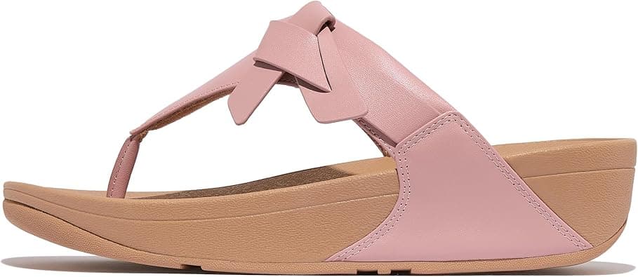 FitFlop Lulu Folded-knot Leather Toe-post Sandals womens Wedge Sandal على Amazon.ae - متتبع الأسعار