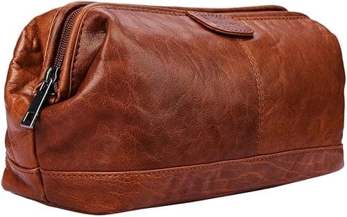 STILORD Laurin Men's Vintage Leather Travel Toiletry Bag Travel Cosmetic Bag Large Genuine Ox Leather على أمازون - دليلك لأفضل العروض