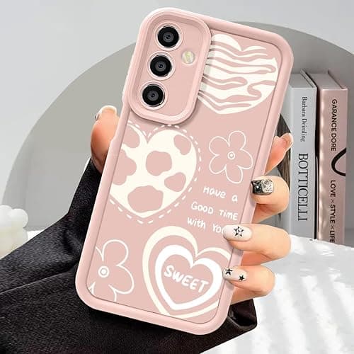 Cow Print Case for Samsung Galaxy A17 / F17 5G/M17 5G Phone Case,Cute Heart Floral Motif Women Girls Slim Soft TPU Silicone Shockproof Protective Case-Pink on Amazon.ae - Price Tracker