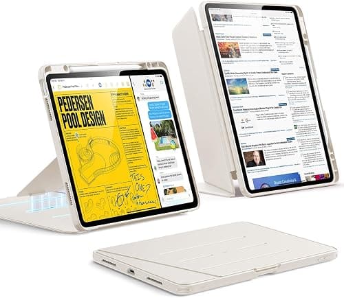 ESR for iPad Air 13 Inch Case M4/M3/M2 (2026/2025/2024), Vertical Stand Cover, Multi Stand Angles, Ultra-Stable Case with Pencil Holder, Flip Series, Starlight on Amazon.ae - Price Tracker