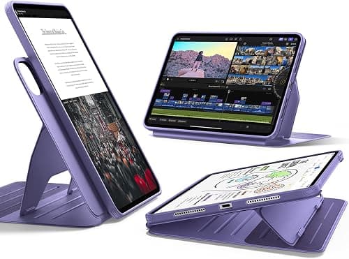 ESR for iPad Pro 13 Inch Case (M5/M4) 2025/2024, Rotating Case with Removable Magnetic Cover, Adjustable Portrait/Landscape Stand with Raised Screen View, 9 Standing Angles, Shift Series, Purple on Amazon.ae - Price Tracker