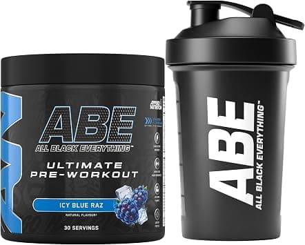 Applied Nutrition Bundle ABE Pre Workout 375g + ABE Black Shaker 400ml | All Black Everything Pre Workout Powder, Energy Drink, Physical Performance, Creatine, Beta Alanine, Caffeine (ICY Blue Raz) on Amazon.ae - Price Tracker