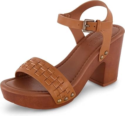 Dunes Women's Sealy Faux Wood Woven Heel Sandal +Comfort Foam & LiteSole Technology, Wide Widths Available on Amazon.ae - Price Tracker