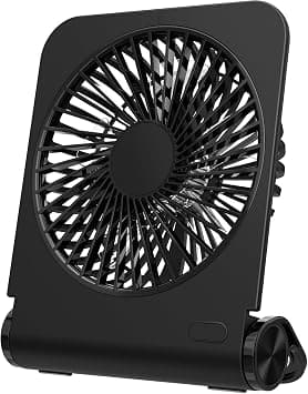 NALACAL Small Desk Fan, with Strong Airflow & Quiet Operation, Rechargeable Desk Fan, 4 Speeds, Fully Foldable Table Fan, USB C Desktop Fan, Travel Fans for Holiday Portable Strong Wind, Black on Amazon.ae - Price Tracker