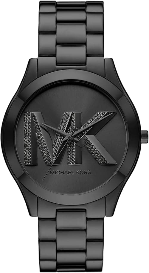 Michael Kors Women's Slim Runway Logo Black Stainless Steel Bracelet Watch (Model: MK4734) on Amazon.ae - Price Tracker