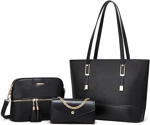 Women Fashion Handbags Wallet Tote Bag Shoulder Bag Satchel Purse Top Handle Set on Amazon.ae - Price Tracker
