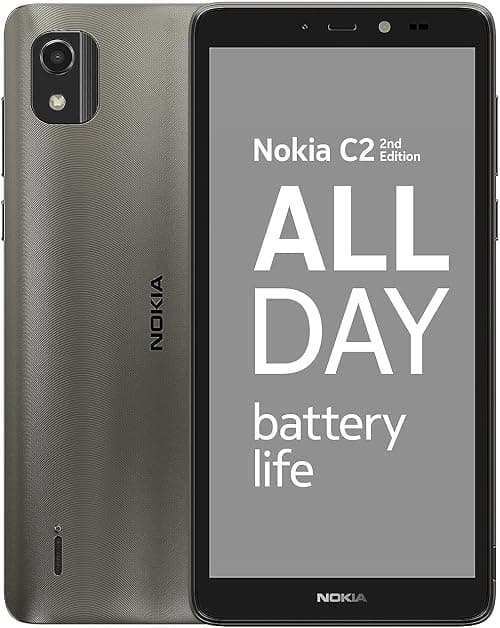 Nokia C2 2nd Edition 5.7” Smartphone with all-day battery life, 5MP & 2MP cameras, Android 11 (Go edition), MicroSD card slot supports up to 256GB, 2 years quarterly security updates, Dual SIM - Grey على Amazon.ae - متتبع الأسعار