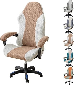 Gaming Chair Covers Slipcovers Stretch Office Desk Chair Cover with Armrest Covers Computer Chair Cover Ergonomic Rotating Armchair Covers Stretchable Chair Protector with Zipper,D on Amazon.ae - Price Tracker