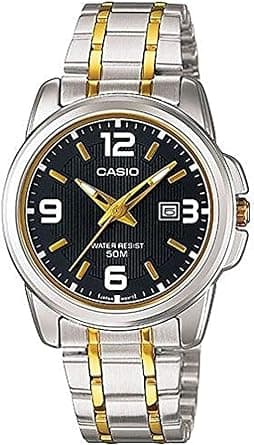 Casio Women's Watch - LTP-1314SG-1AVDF Black Dial, Silver Band on Amazon.ae - Price Tracker