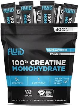 Fluid - Ultra-Fine Micronized 100% Creatine Monohydrate, Informed Sport Certified, Safe for Athletes, 5g Serving (30 Single Servings) on Amazon.ae - Price Tracker