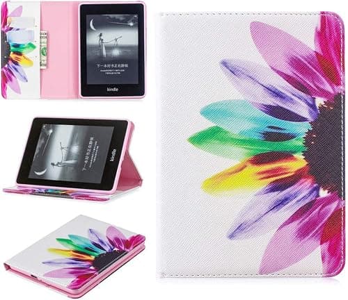 SATURCASE Case for Amazon Kindle Paperwhite 4 2018, Beautiful PU Leather Flip Wallet Stand Card Slots Protective Cover with Auto Wake/Sleep for Amazon Kindle Paperwhite 4 2018 (BO-2) on Amazon.ae - Price Tracker