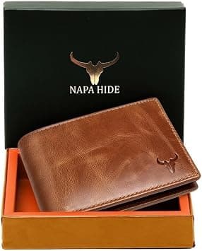 Napa Hide RFID Protected Genuine Leather Wallet for Men (Brn) - Amazon.sa Price Tracker