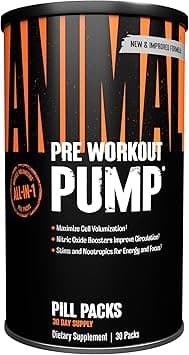 Animal Pump – Preworkout - Vein Popping Pumps – Energy and Focus – Creatine – Nitric Oxide – Easy to Remove Stimulant Pill for Anytime Workouts – 30 Packs on Amazon.ae - Price Tracker