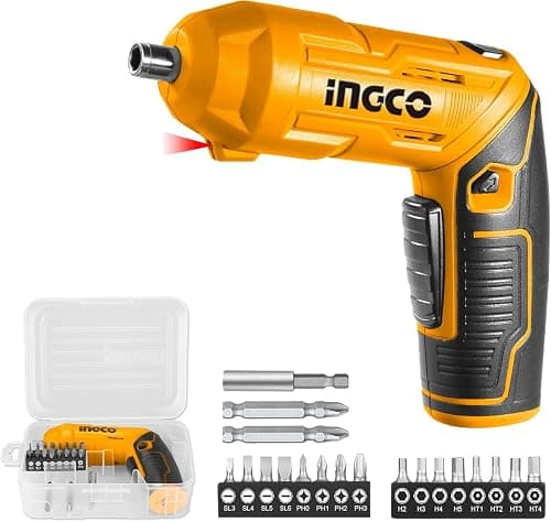 Ingco CSDLI0442 4V Lithium-Ion Cordless Screwdriver, 1/4-inch Hex Shank on Amazon.ae - Price Tracker