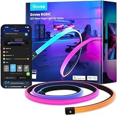 Govee RGBIC 3M Neon Rope Gaming Lights, Soft LED Strip for Gaming Desk - Amazon.sa Price Tracker