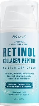 Ebanel Laboratories Retinol Moisturizer Anti-Aging Cream with Hyaluronic Acid, Peptides, Vitamin E, Shea Butter & Stem Cell Extracts على Amazon.ae - متتبع الأسعار