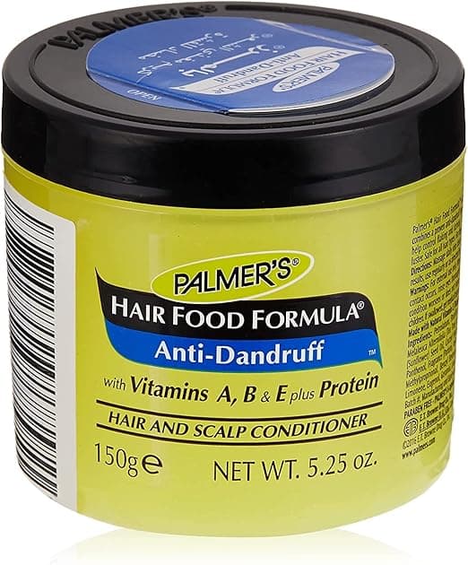Palmer's Hair Food Formula Anti-Dandruff-Hair & Scalp Conditioner-Vitamin A,B,E Plus Protein-Add Shine & Lustre-Leaves Hair Softer-All hair Types-No Paraben, Sulphate,Dyes, Mineral Oil-150g on Amazon.ae - Price Tracker