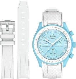 Stanchev Omega x Swatch MoonSwatch/Rolex Watch Strap 20mm Soft Silicone Omega X Swatch Moonswatch Speedmaster Replacement Band Curved Moonswatch Swatch Strap Without Gaps Suitable - Amazon.ae Price Tracker