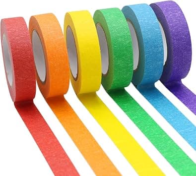 Colored Masking Tape 16 Yard Per Roll, 6 Rolls Rainbow Colors Craft Tape, Vibrant Rainbow Color Teacher Tape for Arts & Crafts, Labeling& Classroom Decorations, Back to School Supplies on Amazon.ae - Price Tracker