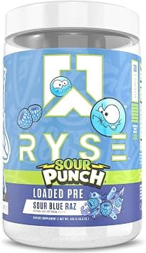 RYSE Up Supplements Loaded Pre-Workout, (Sour Blue Razz, 30 Servings), Maximize Pump, Explosive Energy, Increase Strength. على Amazon.ae - متتبع الأسعار
