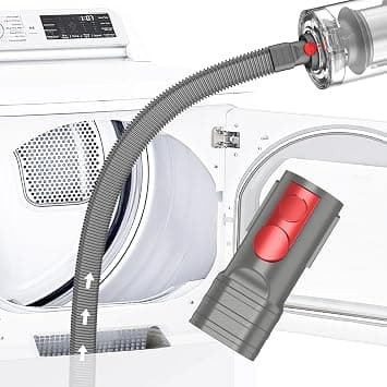 Sealegend Dryer Vent Cleaner Kit Compatible with Dyson Dryer Lint Vacuum Hose Attachment Removes Deep Lint Adapter Compatible with Dyson V7 V8 V10 V11 V15 etc Cordless Vacuum Cleaner, Grey - متتبع أسعار Amazon.sa