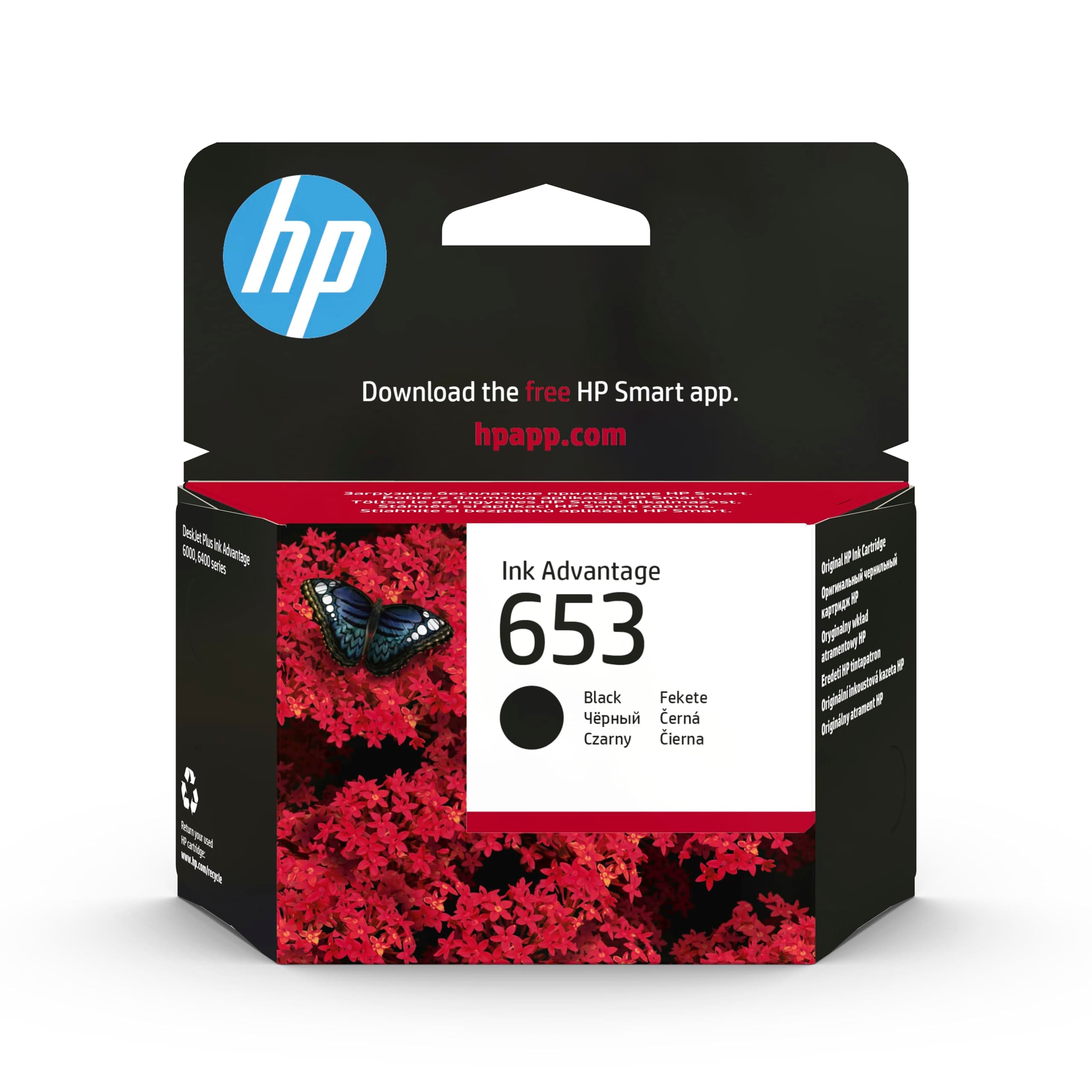 HP|HP 653 Black Original Ink Advantage Cartridge|Black|360 pages|HP DeskJet IA 2875, IA 2876, IA 2878, IA 4276, Plus IA 6475, Plus IA 6075|3YM75AE. on Amazon.ae - Price Tracker