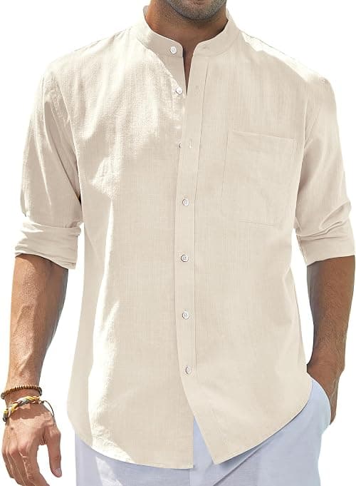 J.VER mens Mmcxll-linen Shirt Button Down Shirt (pack of 1) on Amazon.ae - Price Tracker