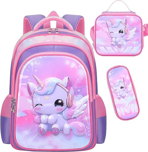Kids Rolling Backpack Luggage with Wheels, Unisex Child Toddler Unicorn Roller School Bag with Pencil Case, Lunch Bag, Girls Boys Bookbag Travel Suitcase on Amazon.ae - Price Tracker