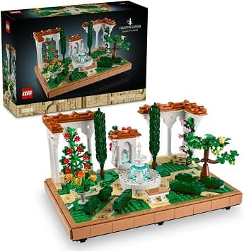 LEGO Icons Fountain Garden Building Set, Home and Office Decor Model Kit for Adults to Build, with Cypress Trees, Grapevines, Flowers and Animal Figures, Gifts for Women & Men 10359 - Amazon.sa Price Tracker