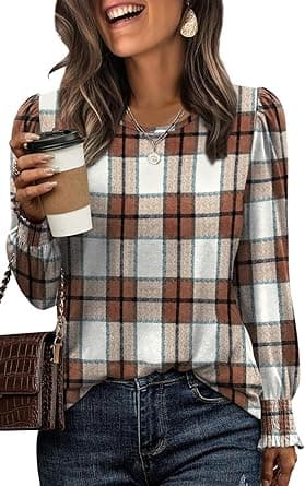 XIEERDUO Blouses for Women Dressy Casual Long Sleeve Shirts Fashion Clothing Puff Sleeve Tunic Tops with Smocked Cuffs on Amazon.ae - Price Tracker