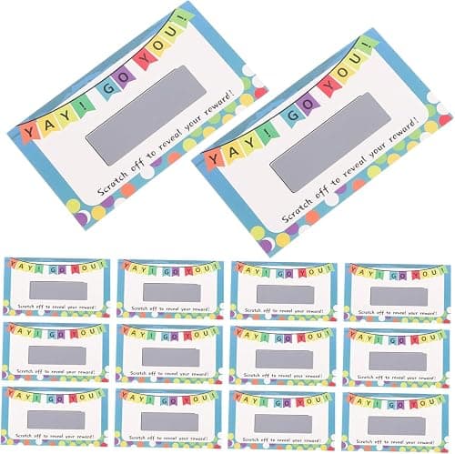 100 Pcs DIY Scratch Off Prizes for Students,Back to School Recognition Rewards Cards for Teacher Classroom School Supplies Cards Blank Certificate Gift Cards Customer Appreciation,3.54 * 1.97Inch on Amazon.ae - Price Tracker