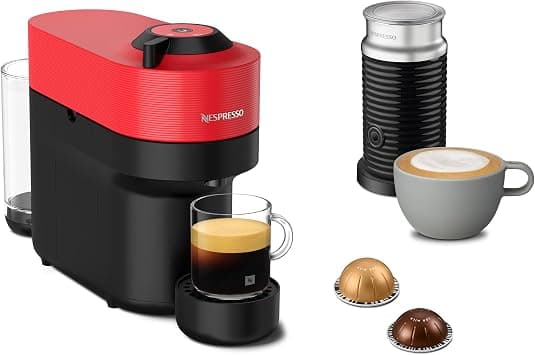 Nespresso Vertuo Pop Coffee Maker, Red Spice Combo with Milk Frother + Coffee Gift على Amazon.ae - متتبع الأسعار
