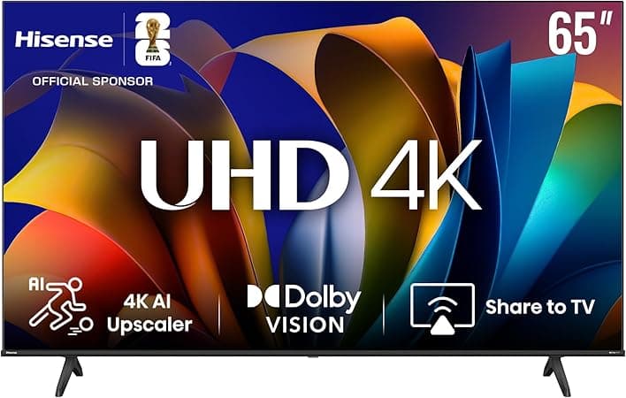 Hisense 65 inch Smart TV UHD 4K E6N-Dolby Vision,Game Mode Plus,Smooth Motion with MEMC,AI Sports Mode,Voice Control,Share to TV,Youtube,Netflix,Disney+,Shahid and Anghami,65E6N (2024 UAE Version) on Amazon.ae - Price Tracker