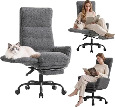 Desk Chair, High Back Office Chair for Home with Footrest and Flip-Up Arms, Wide Seat Computer Chair with Adjustable Height, Big and Tall Gaming Chair for Adults, Recliner, Comfy, Deep Grey on Amazon.ae - Price Tracker