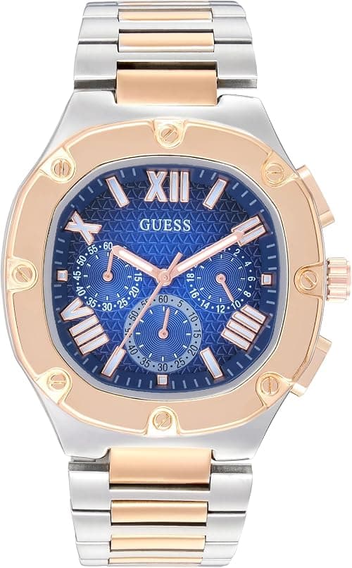 GUESS Multi-Tone and Blue Multifunction Watch on Amazon - Best Deal Finder