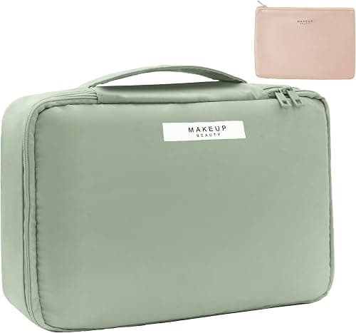 Queboom Travel Makeup Bag Cosmetic Bag Makeup Bag Toiletry bag for women and girls on Amazon - Best Deal Finder