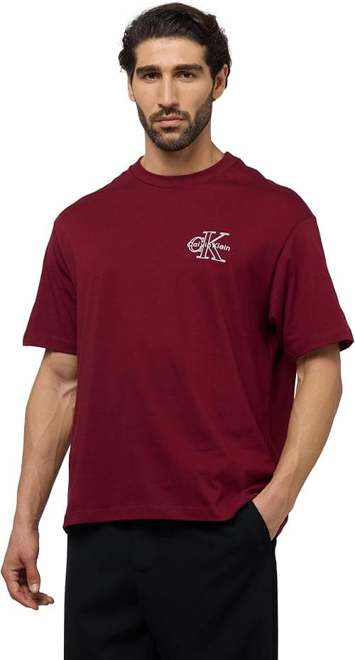 Calvin Klein Mens Ss 30s micro monolog Graphic Tees (pack of 1) on Amazon.ae - Price Tracker