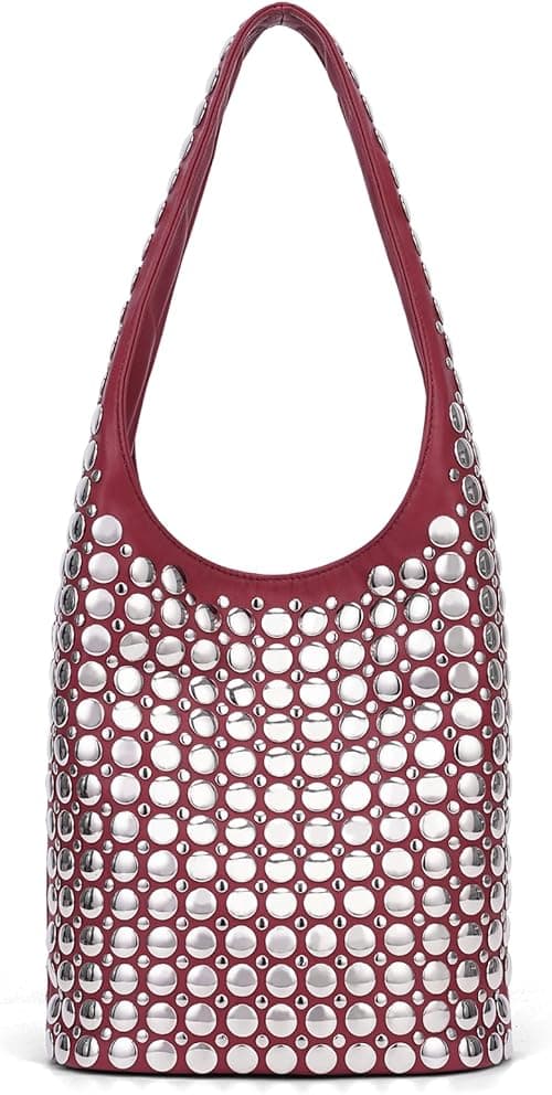 YFGBCX Vegan Leather Tote Bag Studded Purses for Women Y2K Purse Fall Hobo Bag Portuguese Stud Shoulder Handbag on Amazon.ae - Price Tracker