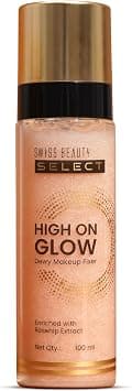 Swiss Beauty Select High on Glow Hydrating Fixer with glass-like glow | Non- Sticky & Quick Drying | 100ml على Amazon.ae - متتبع الأسعار