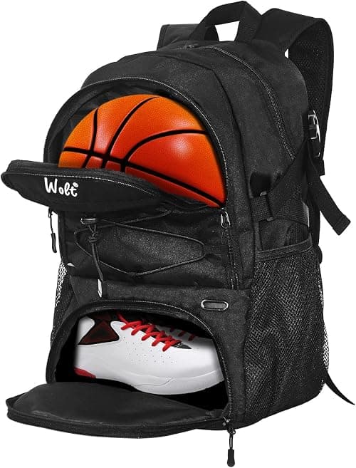 WOLT | Basketball Backpack Large Sports Bag with Separate Ball holder & Shoes compartment, Best for Basketball, Soccer, Gym على Amazon.ae - متتبع الأسعار