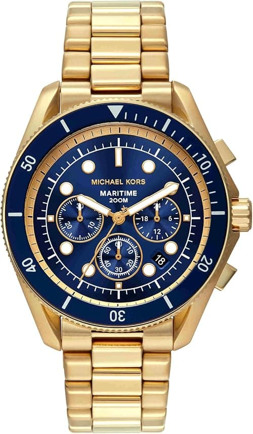 Michael Kors Analog Blue Dial Men's Watch-MK9202, Gold على Amazon.ae - متتبع الأسعار