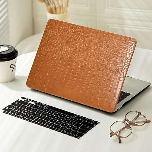 Compatible with MacBook Pro 13 Inch Case 2022-2016, A2338 M1 M2/A2289/A2251/A2159/A1989/A1706 with Touch Bar & Touch ID, Classic Crocodile PU Leather Hard Case with Keyboard Cover, Brown on Amazon.ae - Price Tracker