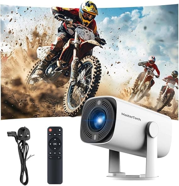 Portable Full HD 1080p Mini Projector with 4K Support, Android System, 300 ISO Brightness, 180° Rotatable Design, Auto Keystone, Dual-Band WiFi 6, Bluetooth, HDMI – Home Theater Projector on Amazon.ae - Price Tracker