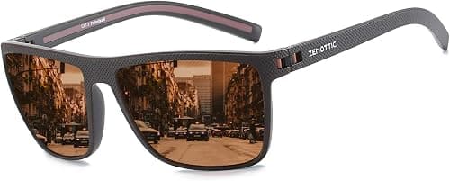 ZENOTTIC Polarized Sunglasses for Men Lightweight TR90 Frame UV400 Protection Square Sun Glasses on Amazon - Best Deal Finder