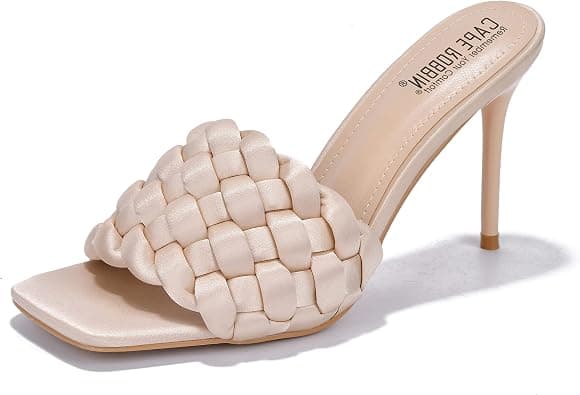 Cape Robbin Miella Stiletto Heels for Women Braided Sandals, Braided Heels for Women, Open Toe Sandals Women Heel on Amazon.ae - Price Tracker