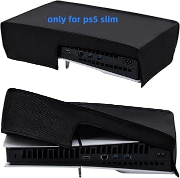 Mcbazel Horizontal Dust Cover for PS5 Slim Console Only, 1680D Oxford Cloth Anti-Scratch Backend Cutaway Design Protective Case for PlayStation 5 Slim Console Digital and Disc Edition - Black on Amazon.ae - Price Tracker