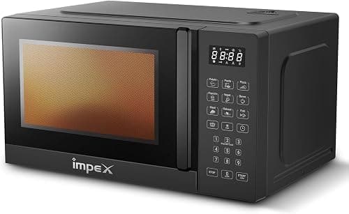 IMPEX 20L Digital Microwave Oven with 99-Minute Timer, 9 Preset Menus, Child Safety Lock, Defrost Function, 700W Power, 255mm Glass Turntable, Push Button Door, and Cooking Indicator (MO 8101ADB) on Amazon.ae - Price Tracker
