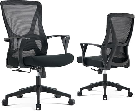 Office Chair Ergonomic Home Office Chair Computer Desk Chairs with Lumbar Support Breathable Mesh Executive Swivel Chair,Black على Amazon.ae - متتبع الأسعار